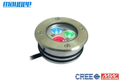 China RGB Stainless Steel 3x3w Underwater LED Pool Light For Swimming Pool Decoration for sale