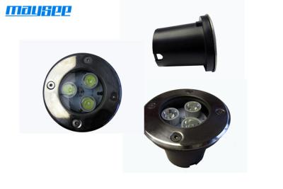 China High Power Round LED Inground Pool Lights 3x1w with Stainless Steel Top Cover for sale