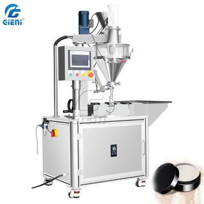 China Máquina de enchimento automática de pó solto rotativa com alimentação de parafuso de sensor de pesagem à venda