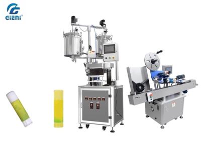 China Twelve Nozzles Lip Balm Manufacturing Equipment With Automatic Labeller for sale