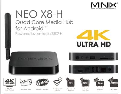 China 4K TV BOX Quad Core XBMC MINIX NEO X8-H Android Smart TV BOX for sale