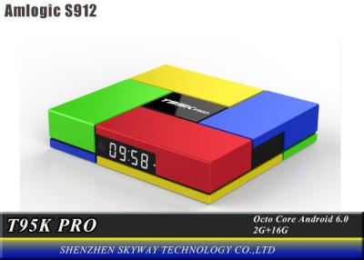China T95K PRO S912 Octa-core cortex-A53 Built in 2.4G WiFi Android6.0 2.4G 5G Bluetooth HDR 3D   Smart  Media Player for sale