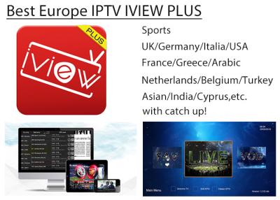 China Europe IPTV IVIEW PLUS  IPTV Apk stable for UK GR Italy Germany Netherland Arabic channels with catch up for sale