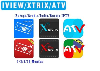 China Best Europe IPTV IVIEW XTRIX ATV with UK IT USA Greece french arabic etc channels for android tv box for sale