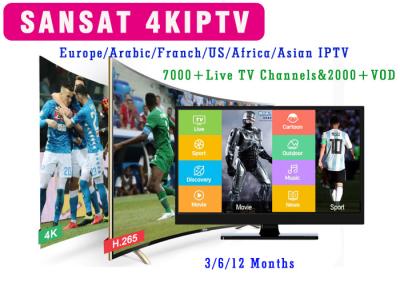 China Sansat IPTV Subscription Europe IPTV France IPTV Arabic USA Netherlands Arabian africa Android TV Box IOS M3U Smart for sale