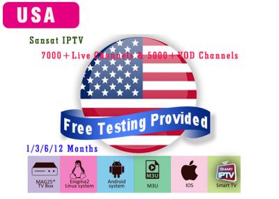 China USA Android IPTV Subscription Canada tv Antenna tv box For Android Box smart TV Box Free Test for sale