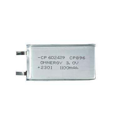 China CP602429 Lithium Pouch Cell Pouch Lithium Battery 3V 2mA for sale