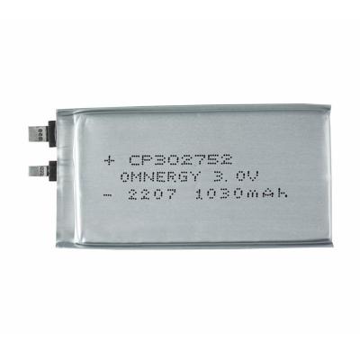 China CP302752 Lithium Ion Pouch Cell 3V With High Discharge Rate for sale