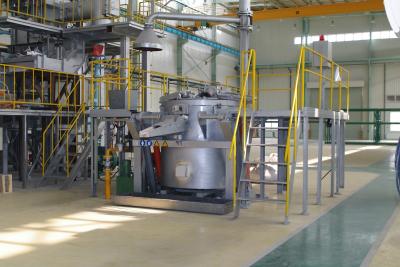 China Crisol para el gas Heater Aluminum Crucible Furnace Melting 800KG de inclinación hidráulico en venta