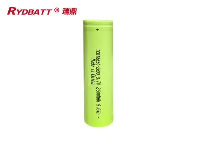 China outdoor products 2600mAh 3.7V 9.6Wh Li Ion 18650 Battery Pack for sale