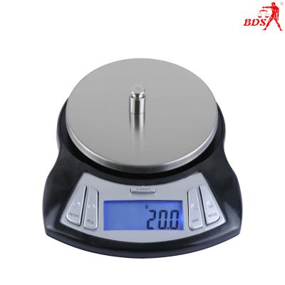 China BDS-CX kitchen scale,With LCD display,backlight,Transport locked,Overload protection,2kg/3kg/0.1g,black body color . for sale