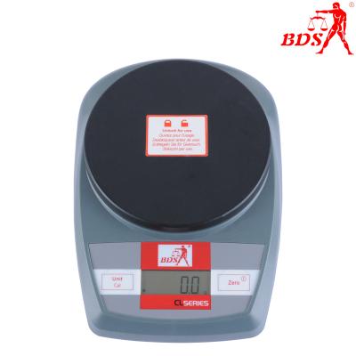 China BDS-CL kitchen scale,With LCD display,backlight,Transport locked,Overload protection,2kg/3kg/0.1g,black body color . for sale