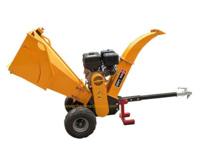 China 15 HP Gasoline Wood Chipper Custom Color With Emergency Stop Button for sale