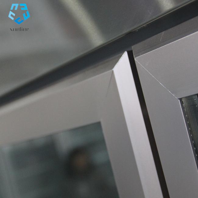 Double door large capacity commercial glass door stainless steel reefer freezer 7