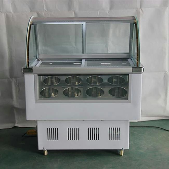 Haagen-dazs style ice cream refrigeration display cabinet direct cooling freezer 1