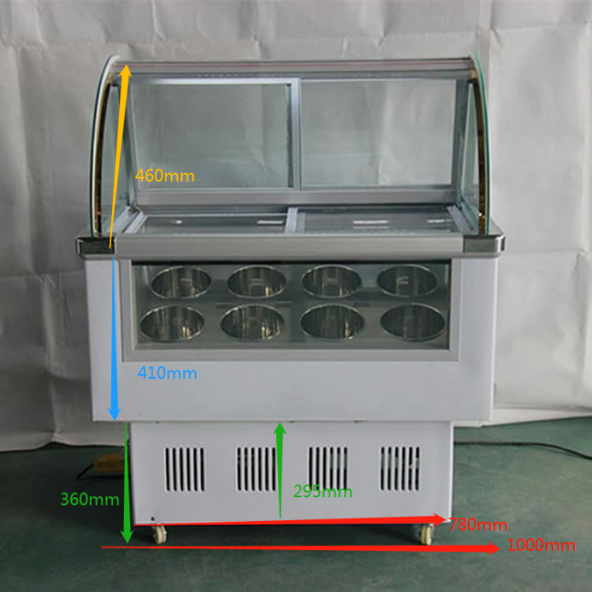 Haagen-dazs style ice cream refrigeration display cabinet direct cooling freezer 3