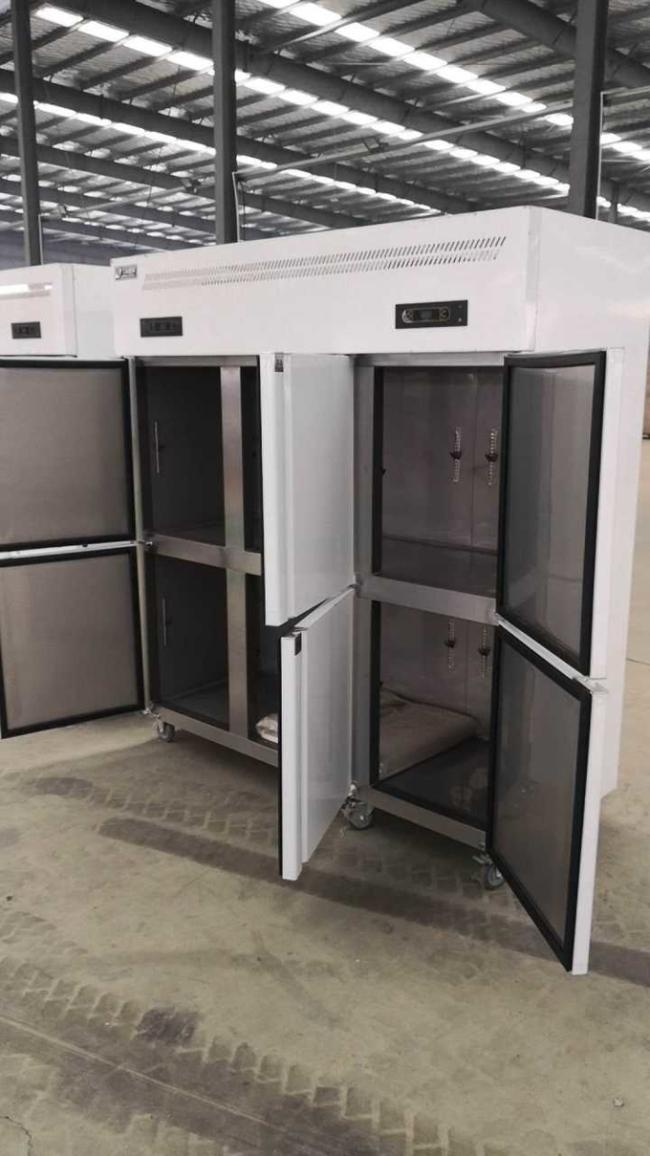Stainless steel six door meat ice cream fresh-keeping freezer 5