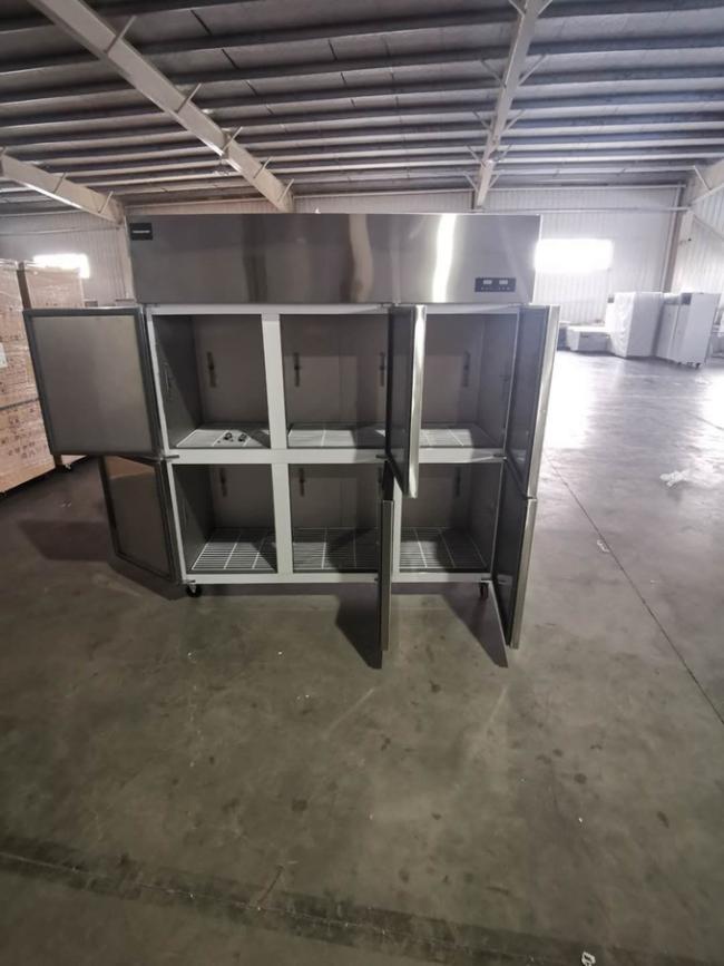 Stainless steel six door meat ice cream fresh-keeping freezer 3