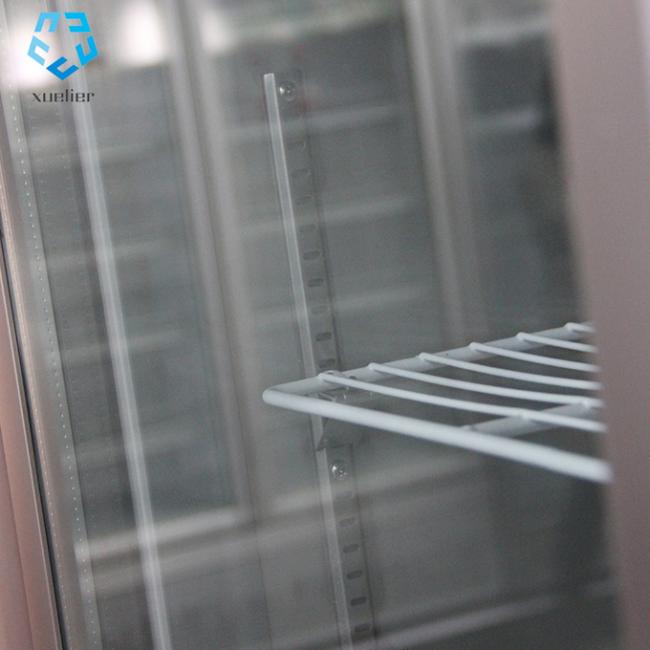 Upper Double Glass Door Stainless Steel Freezer 4 Door Commercial 8