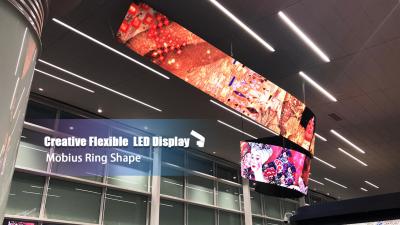 China Indoor Flexible P2.5 mm LED Display Video Wall Customized Size Free Style Creative Display for sale