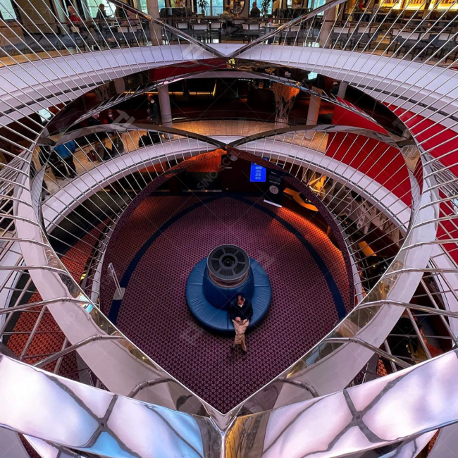 Stainless steel Atrium sculpture finished installation work
