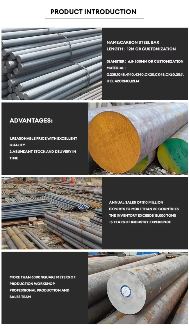 Wholesale Carbon Steel Round Metal Rod Round Bar for Construction