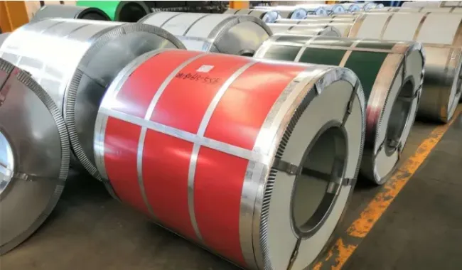 Stock Roofing Material JIS G3302 Color Coated Steel Coil PPGI