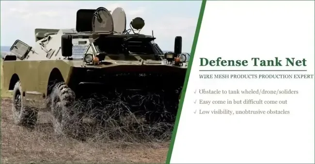 Wire Obstacle Entanglement Trap Anti Tank Barrier Tank Tracks Wound Net