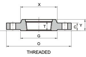 Carbon Steel Threaded Flange, 150 LB, 1/2IN, RF Carbon Steel Threaded Flange, 150 LB, 1/2IN, RF