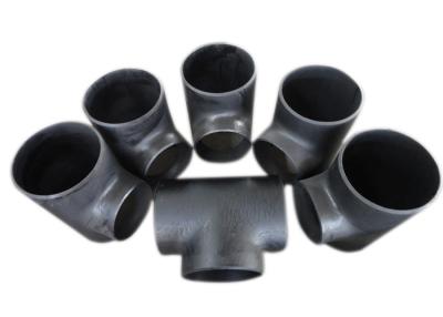 China CS SS 14'' 16'' 18'' Butt Welded Pipe Fitting Tee Seamless Black Rust Proof Oil for sale