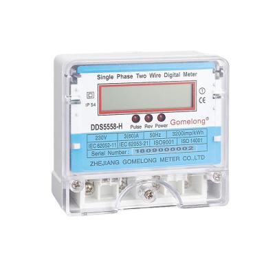 China DDS5558 Single Phase Digital Static Kwh Meter medidor electrico monofasico for sale