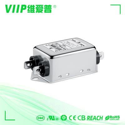 China VIIP Metal Power Line EMI Filter 1A Electromagnetic Single Phase Power Line en venta