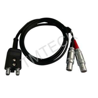 China Ultrasonic Flaw Detector DA233 Ultrasonic Dual Cable 1.5m Length LEMO00 Plug To Lemo00 for sale