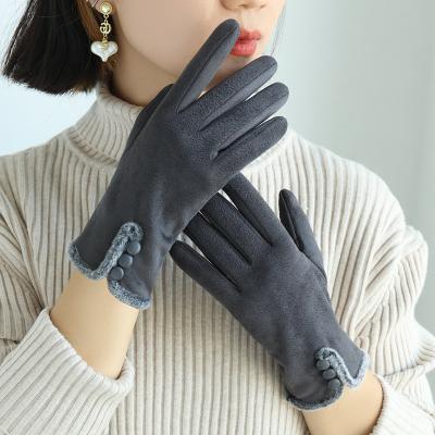 China Touch Screen Hand 22x16cm Winter Fleece Gloves Warm Wool for sale