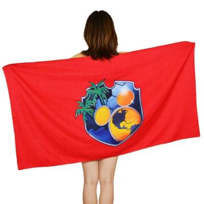 China as toalhas secas rápidas de Microfiber de toalhas de praia do poliéster 300gsm encalham à venda