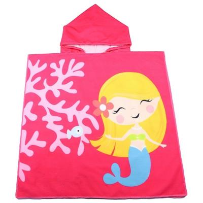 China Toalla encapuchada coloreada Poncho Childrens Swimming Towel de la playa en venta