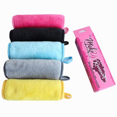 China Reusable Polyester Makeup Eraser Towel Remover Washcloths for sale