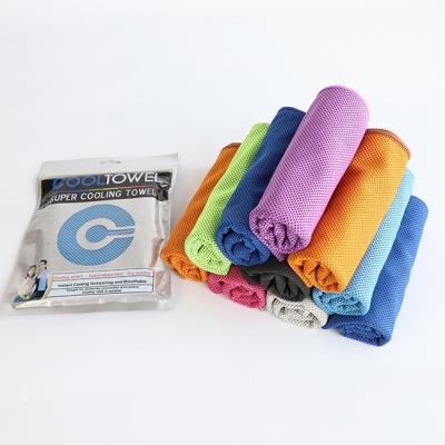 China Instant Chill Cooling Microfiber Sport Towel Custom Logo for sale