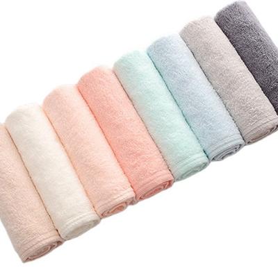 China Hypoallergenic Organic Microfiber Cotton Bath Towels yellow green solid Color for sale