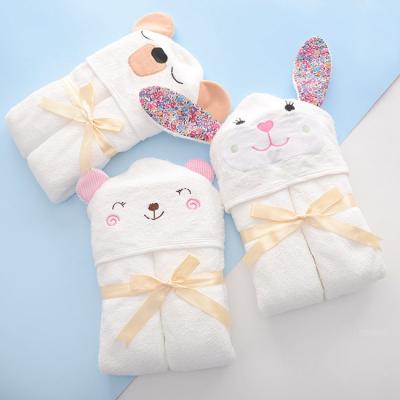 China Eco Friendly Kids Bamboo Bathroom Towels Newborn Bath Towel With Hood for sale