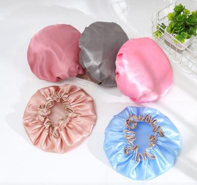 China Custom Thickend PVC Waterproof Shower Cap Breathable for sale