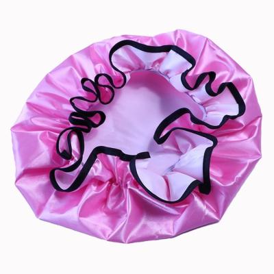 China No Fading Shampoo Reusable Shower Cap Big Size For Travel for sale