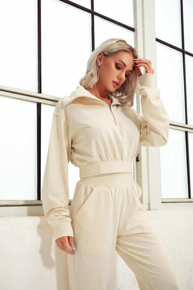 2023new Arrival OEM Wholesale Customized Zipper Sports Top Women′s Hoodies & Sweatshirts Zip Sweatshirt