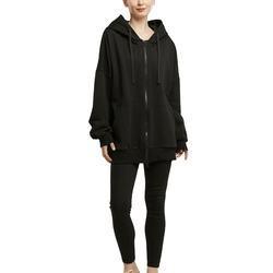 Custom Women Black Hoodie Ladies Plus Size Long Sleeve Zip up Sweatshirt Casual Hoodies