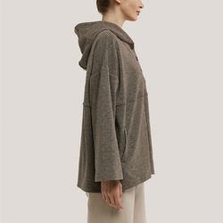 Oversize Women Hoodies Solid Color Relaxed Hoodie Custom Logo Fashionable Ladies Button Front Hoodies
