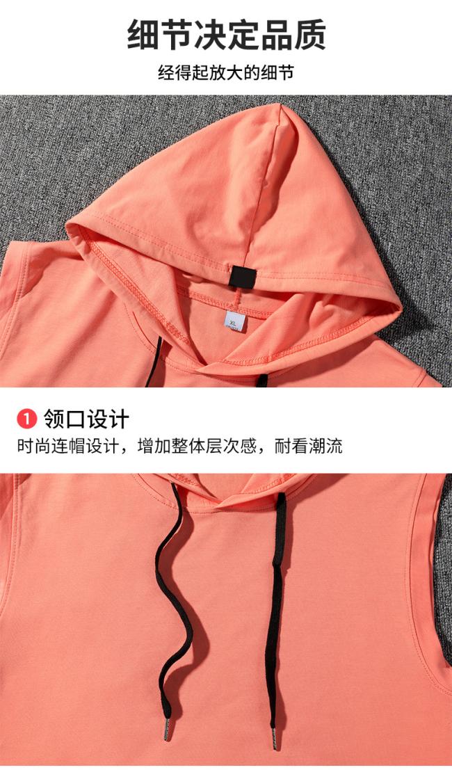 Fashion Sleeveless Hoodies Men′s Outdoor Gym Tank Tops for Man