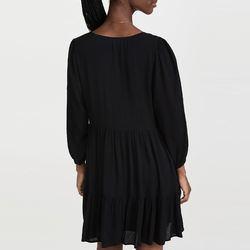 Ladies Gauze V Neck Dress for Women Puff Sleeve Clothing Manufacturers Rayon Elegant Custom Logo Mini Dress