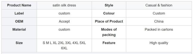 Custom Ladies Elegant Print Milk Silk Women Casual Long Summer Floral Maxi Satine Dress