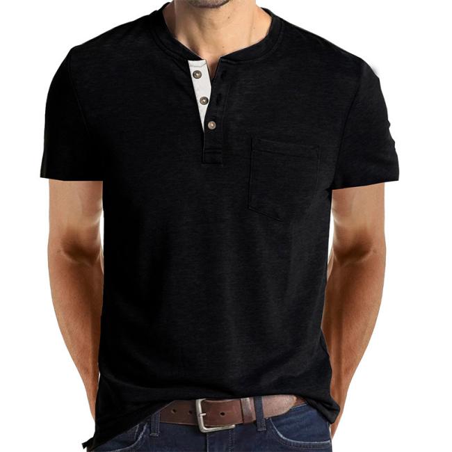 2023 Summer New Men′s Short Sleeve T-Shirt Henry Sympathized with Europe and America