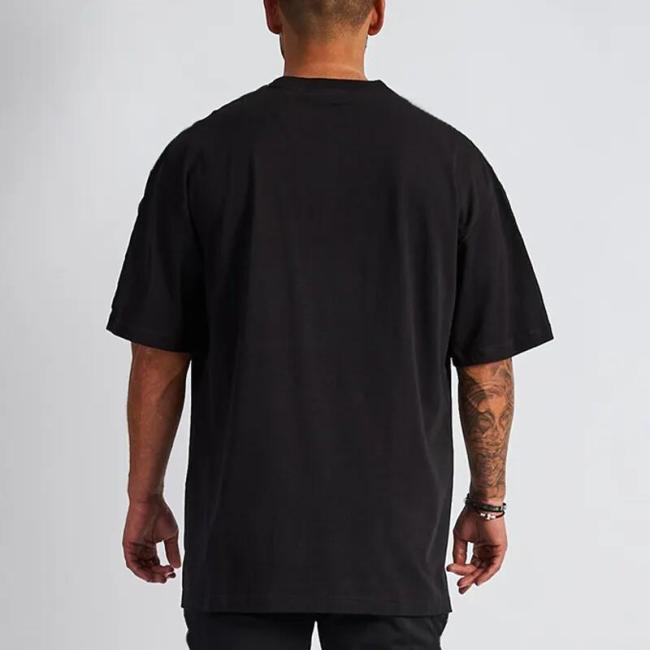 New Design Luxury Quality Cotton Loose Fit Little Drop Shoulder Brand Blank Oversized Men T Shirt